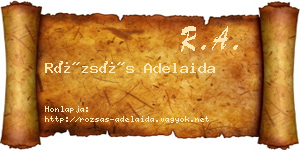 Rózsás Adelaida névjegykártya